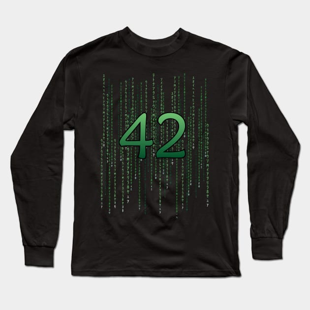 The ultimate answer to the Matrix Long Sleeve T-Shirt by PixlPshr